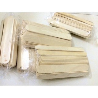 25 Que đè lưỡi 1.8cm x 15cm, que kem gỗ hanmade