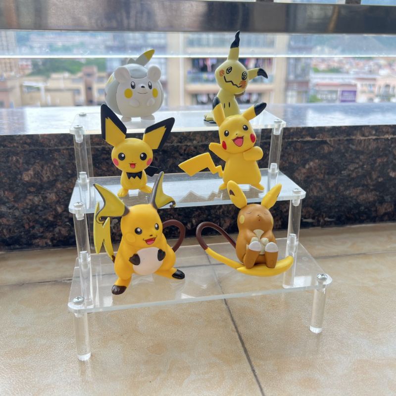 Bộ mô hình 6 Pokemon Pikachu Pichu Raichu Raichu-Alola Mimikyu Togedemaru xinh xắn dễ thương - Kumy Shop