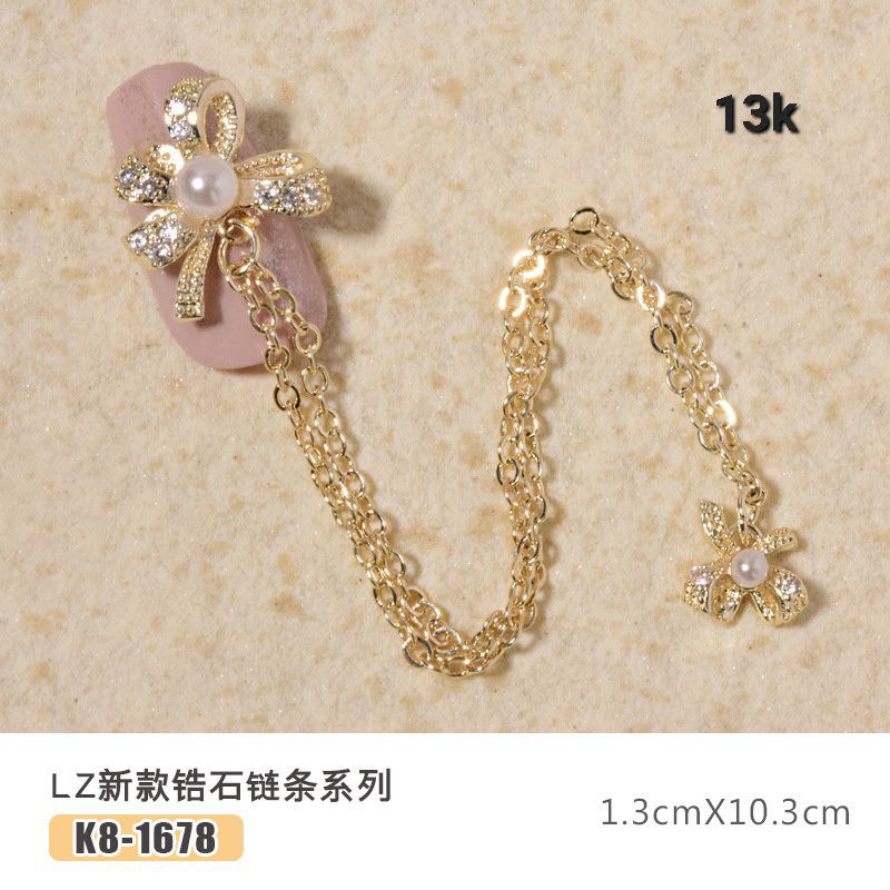 Charm nail cao cấp dây xích trang trí móng