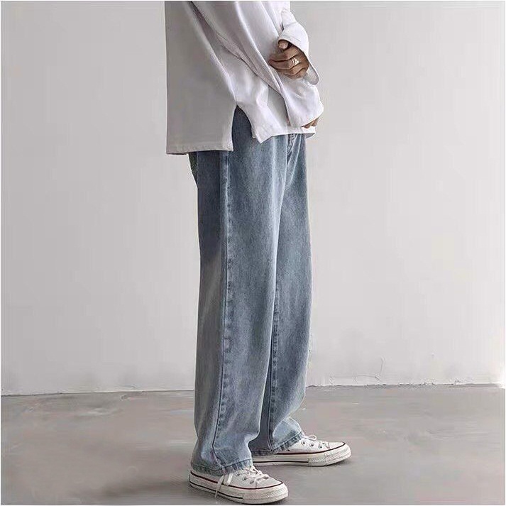 Quần jeans baggy ống rộng dáng suông Inichi Q902 vải đẹp
