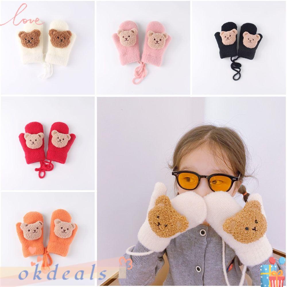 Găng Tay Giữ Ấm Đeo Cổ Dành Cho Bé Gái