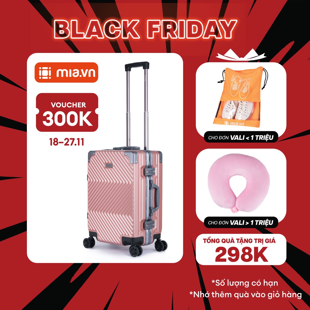 Vali Kéo MIA.vn Pisani X9 3 size 20/24/28 Khoá Khung Bảo Mật Chắc Chắn –  Bảo HànH Trọn Đời