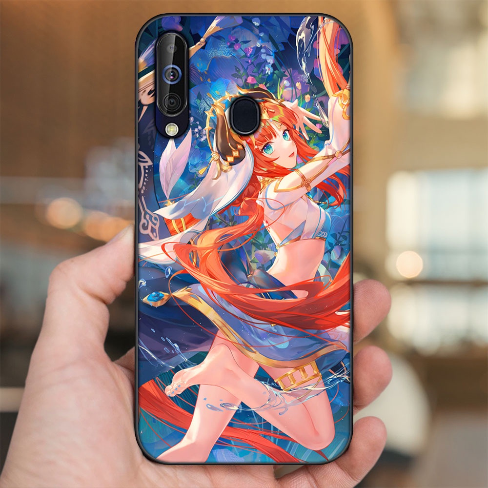 Ốp lưng Samsung A8s, A60, M30 viền đen in hình Nilou Genshin Impact
