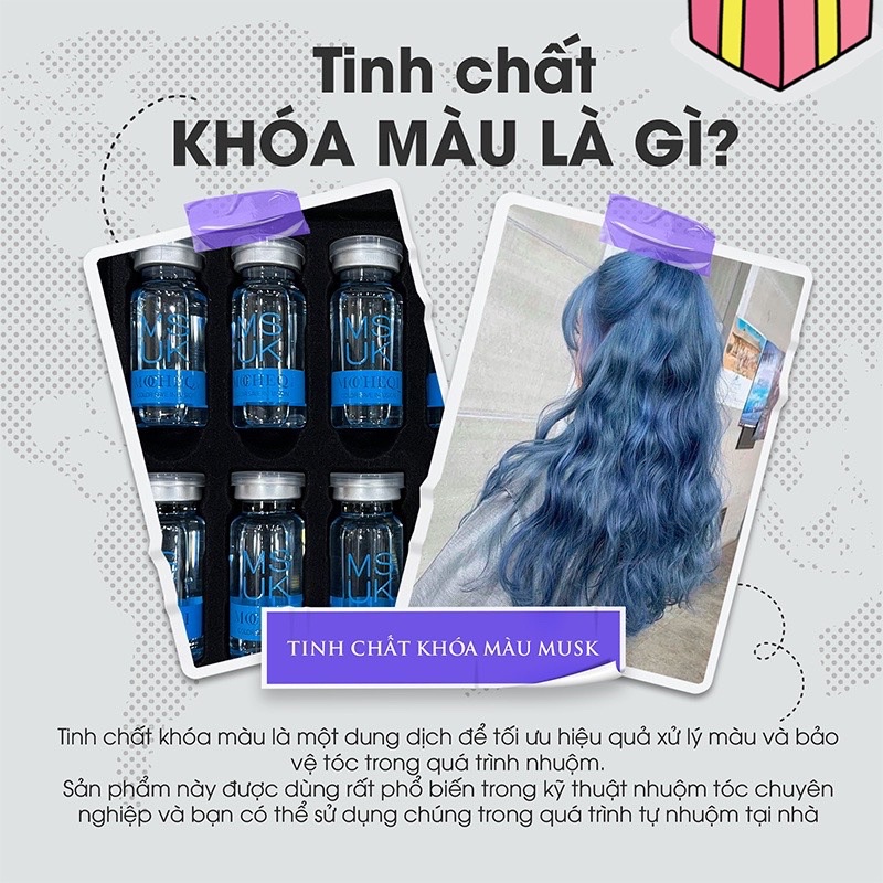 Tinh Chất Khoá Màu MUSK, Giữ Màu Cho Tóc, Chắc Khoẻ, Bóng Mượt, Mềm Mại, Dưỡng Tóc | Hanahair, Hanahairs