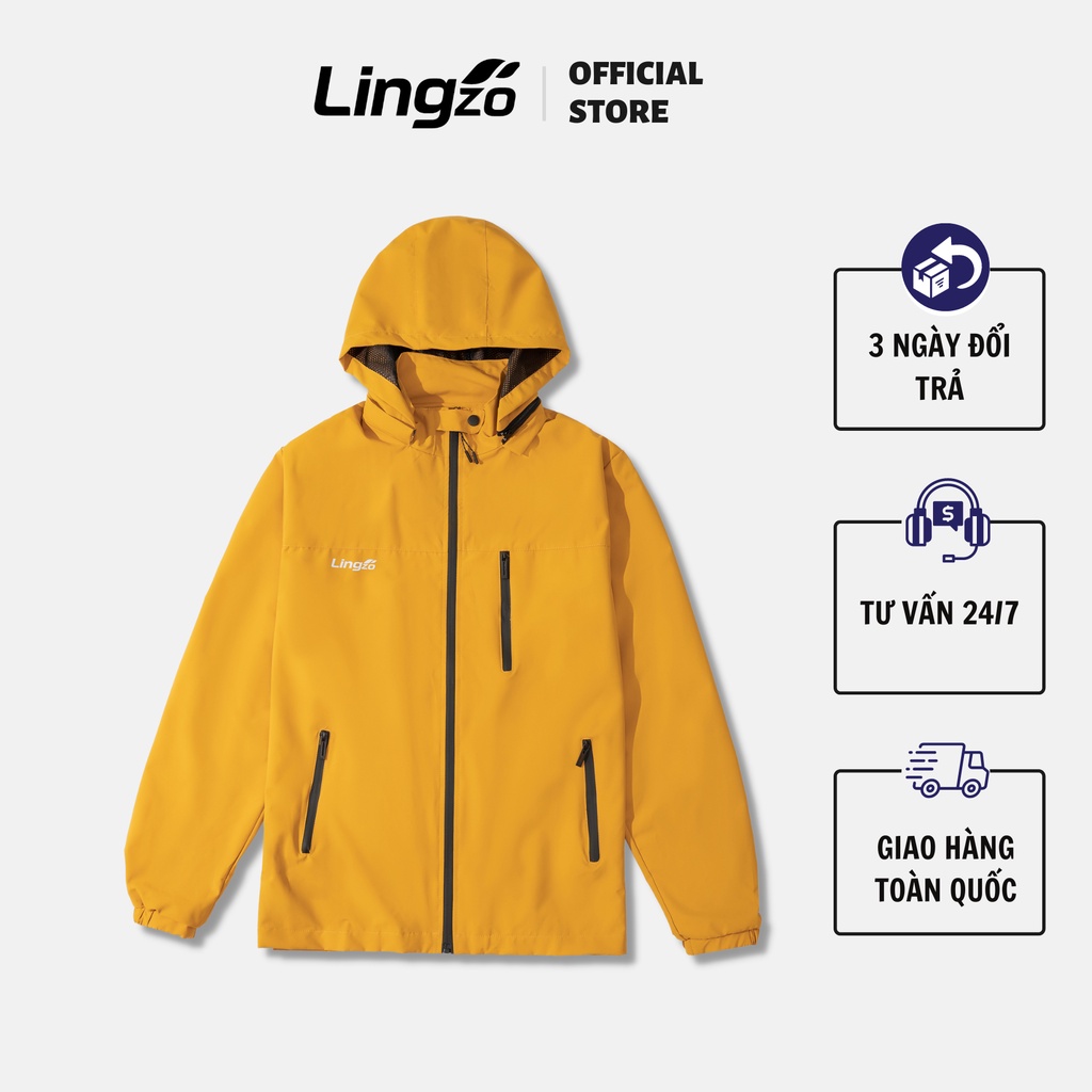 Áo khoác gió LINGZO cao cấp áo khoác tráng bạc 2 lớp chống nước cản gió kháng bụi tốt ngăn tia uv tuyệt đối