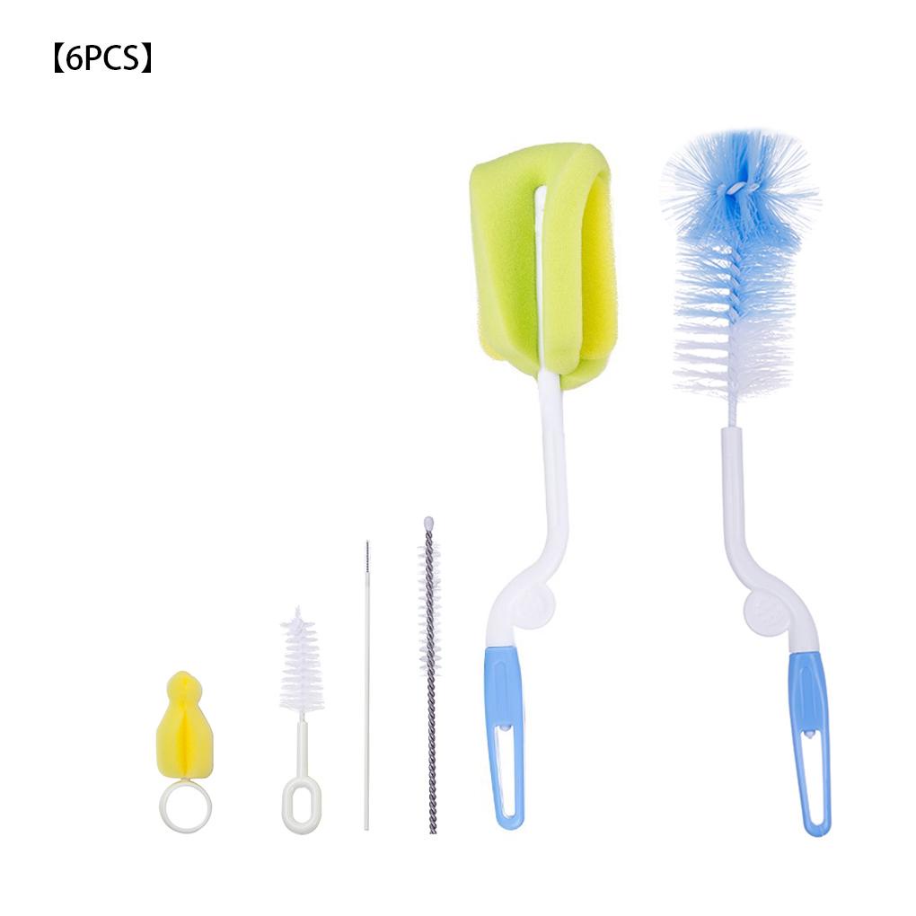 Set 6 Cọ Vệ Sinh Bình Sữa Em Bé Tiện Lợi