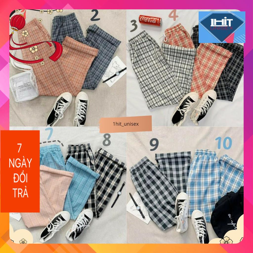 Quần Kẻ Caro Dáng Rộng YAME Ulzzang Unisex 1hit_unisex (12 MÀU)