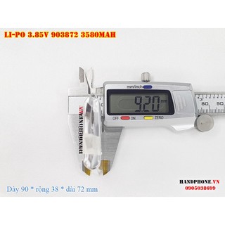 Pin Li-Po 3.85V 903872 3580mAh Dòng xả cao 14C (Li-Polymer) thay thế cho Flycam, RC, máy bay điều khiển