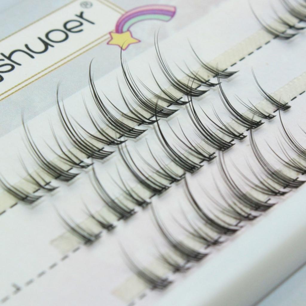 Mi giả chùm tách sợi mảnh nối tự nhiên B3 - mi giả Jint