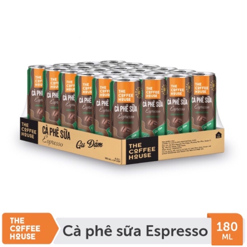 Thùng 24 lon cà phê sữa Expresso The Coffee House 180ml