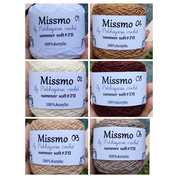 Sợi Missmo  cuộn 200gram - Màu 01-50