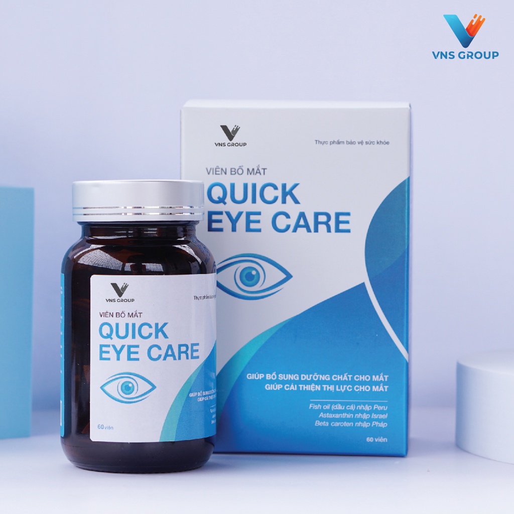 Viên uống bổ mắt Quick Eye Care VNS Group tăng cường thị lực hộp 60 viên