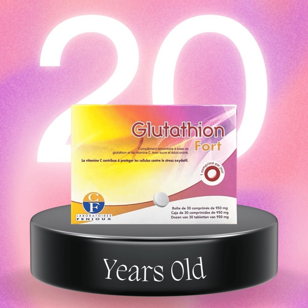 Viên Ngậm Trắng Da Pháp - Glutathione Fort Chuyên Dành Cho Da Ngâm, Sạm Lâu Năm