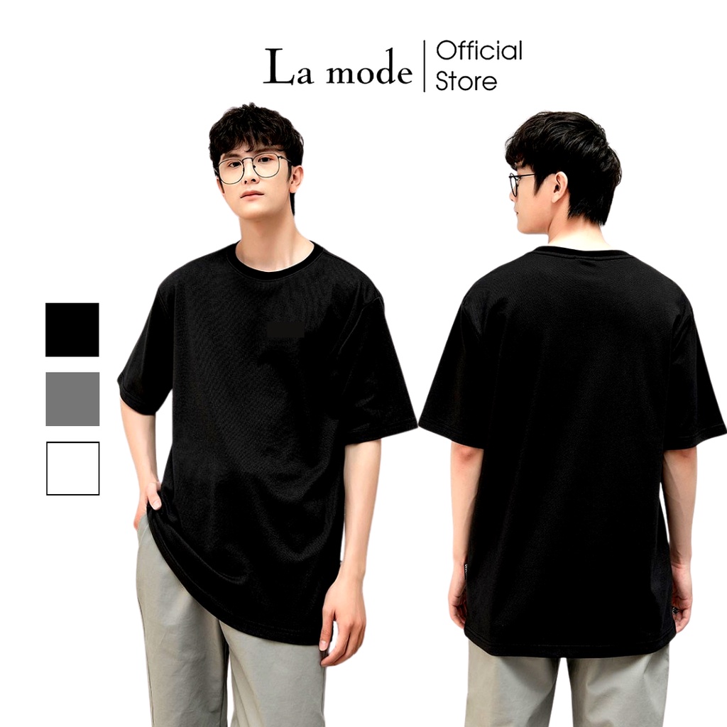 Áo Thun Trơn Tay Lỡ Trắng Đen Oversize Unisex - La mode