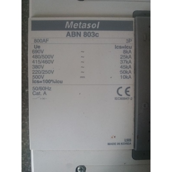 MCCB LS (APTOMAT LS) loại  : 3 Pha 500A