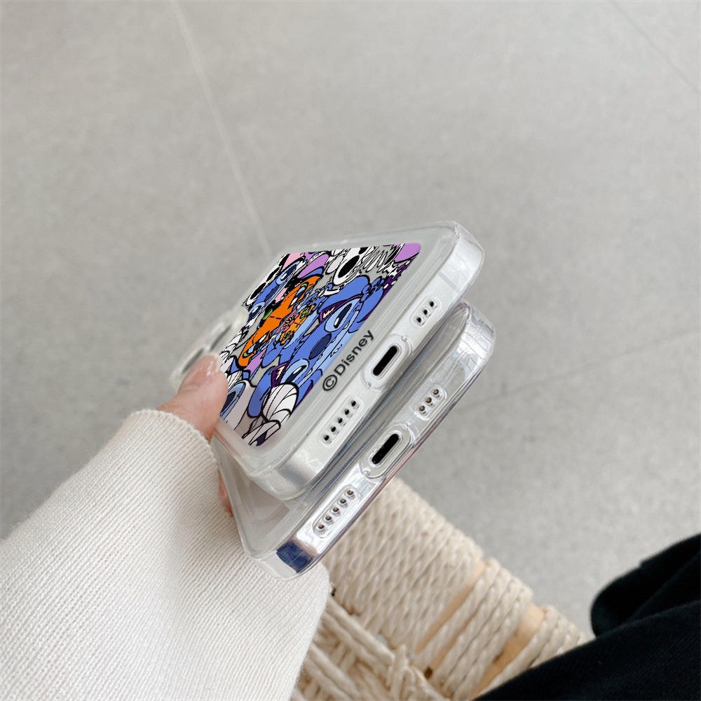 Ốp Điện Thoại Cứng Trong Suốt Chống Sốc Hình Stitch Cho iPhone 14 11 13 12 X XS Pro Max xr Mini xr 7 Samsung Galaxy S22 ultra plus