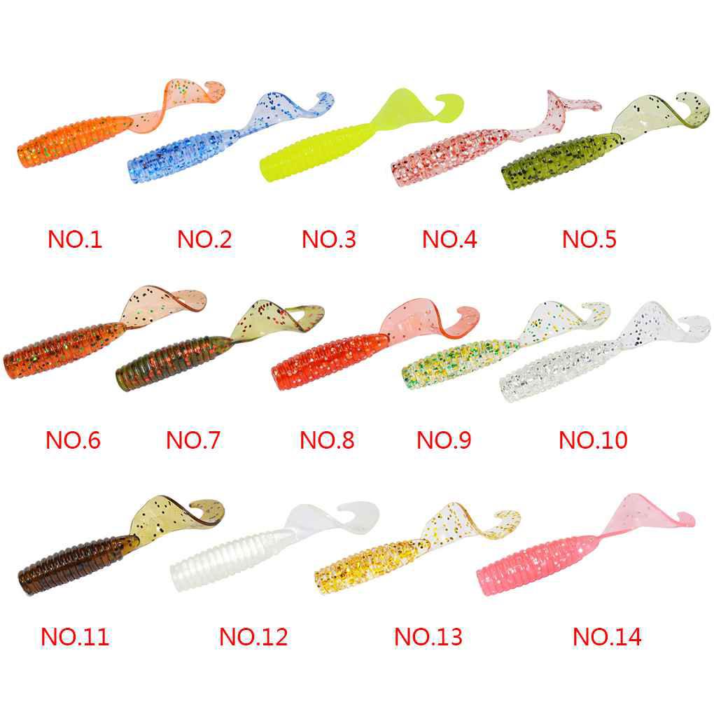 Set 12 Mồi Giả Mềm Câu Cá 45mm / 1 2g