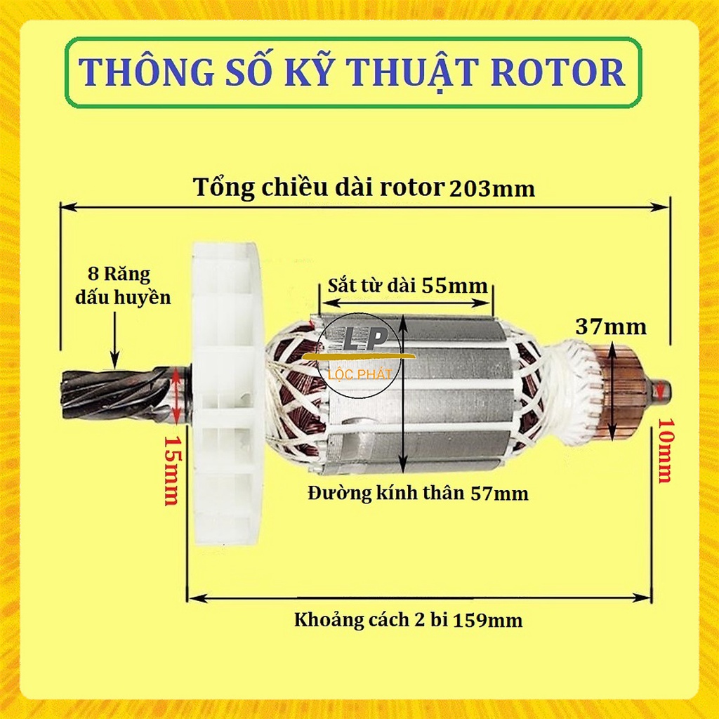 Rotor máy cắt sắt cho CROWN 15194