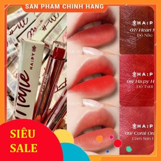 Son Ha:py Mini Garden Mattle Lipcream son Hapy kem lì, bám màu lâu trôi, chống nước