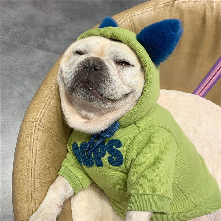 Áo Hoodie Vải Nỉ In Hình Gấu Teddy / Chó Bull Pháp Thời Trang Thu Đông Dành Cho Cún Cưng