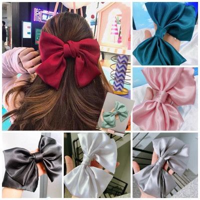 Kẹp tóc nơ lụa tơ xinh xắn nhiều màu