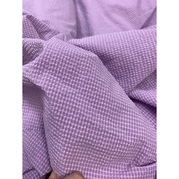 Thô xốp caro nhí màu tím