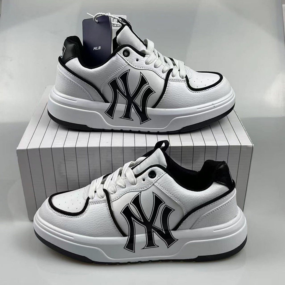 Giày MLB liner ofwhite NY kẻ đen cao cấp, giày ML B chunky NY đen hot trend 2022 - SALE SỐCt - hàng chuẩn Full Box Bill