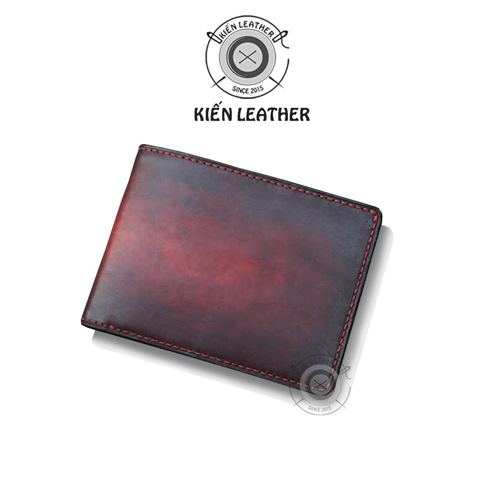 Ví nam dáng ngang, Màu PATINA thủ công độc đáo, Kiến Leather VNV01