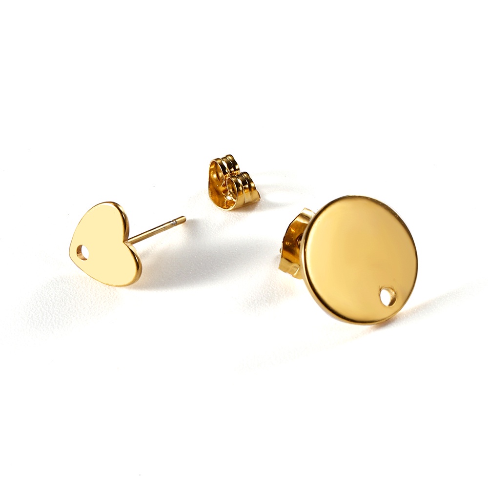 10 Hoa tai ST.KUNKKA titan màu vàng nhạt/ bạc chống rỉ sét lâu phai phong cách Hàn Quốc tùy chọn kiểu dáng cho nữ