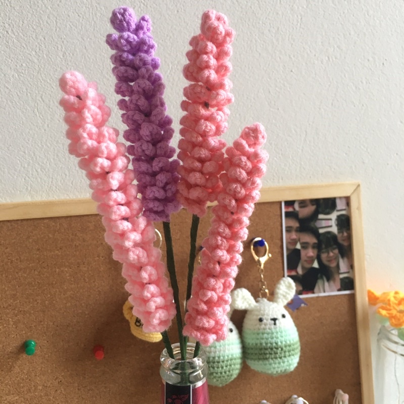 Hoa oải hương, lavender handmade bằng len độc lạ