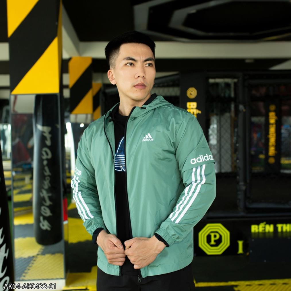 Áo khoác vải gió 2 lớp Adidas (AK04)- thời trang nam VNXK