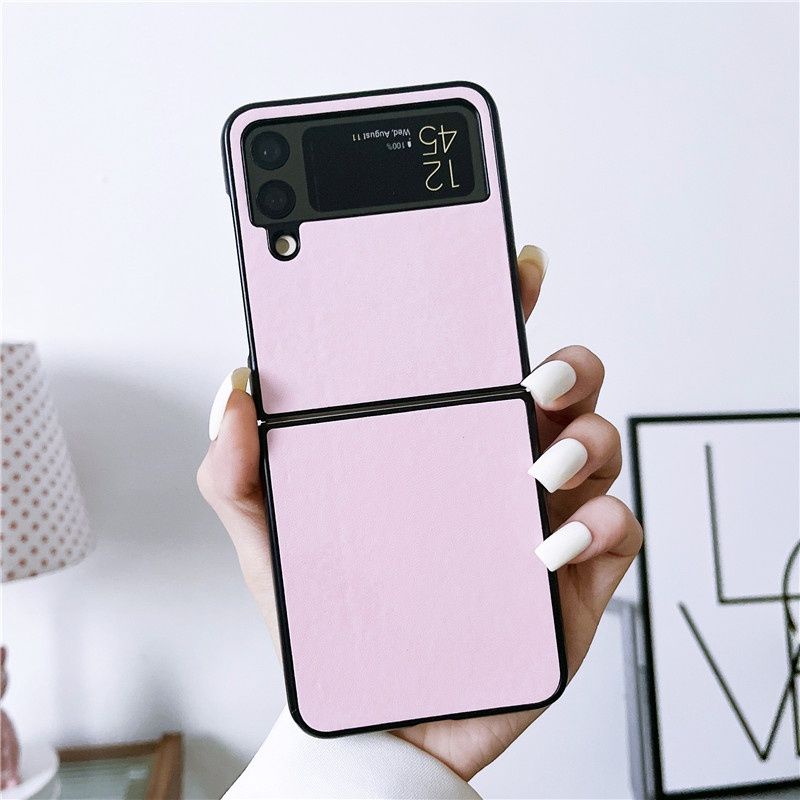Nhiều màu - Ốp Samsung Z Flip 3 - ZFlip 4 - ZFlip3 - Flip4 5G pastel phủ da xinh xắn