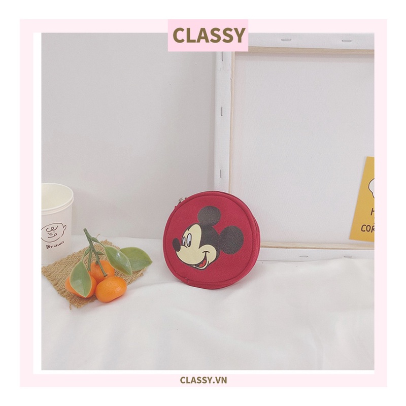 Túi đeo chéo Classy Mickey Vải Canvas Loại cao cấp ❤️đeo hông mini siêu dễ thương cho mẹ và bé
