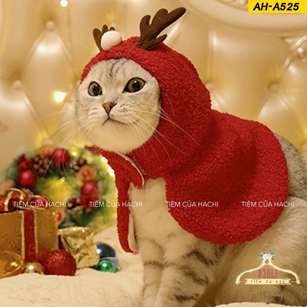 Áo choàng Giánh Sinh siêu cute cho thú cưng