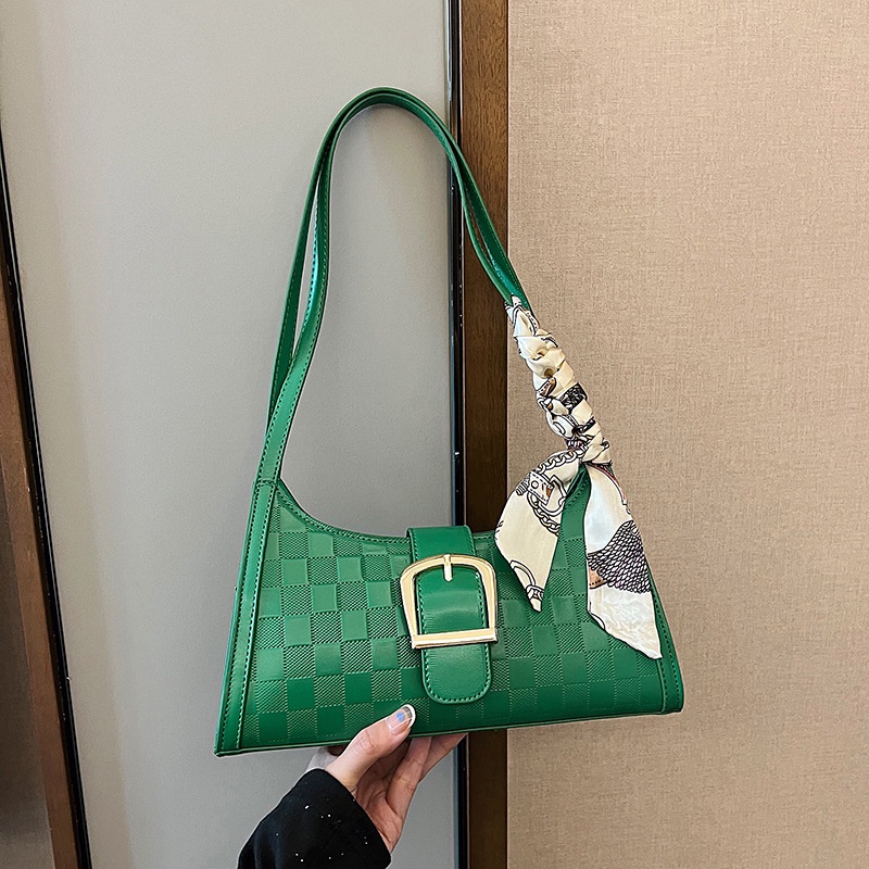 Túi Đeo Vai Họa Tiết Kẻ Sọc Có Khóa Cài Thời Trang Cho Nữ