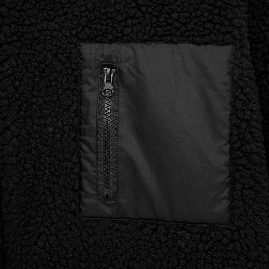 Áo Bông FAUX SHEARLING JACKET WITH POCKET - YOUNG GREEN