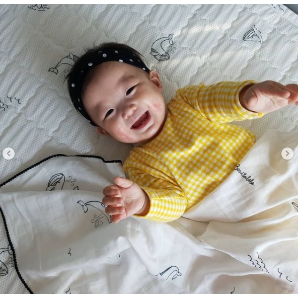 Chăn/ Mền Hè 2 lớp vải Loe mỏng nhẹ thông thoáng cho bé nhập khẩu Bonitabebe HQ