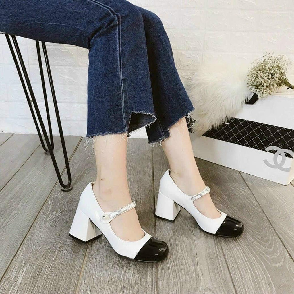 [Ảnh thật] GIÀY CAO GÓT NỮ DA BÓNG XÍCH NGỌC CAO 7P ÊM CHÂN SANG CHẢNH B15.B17