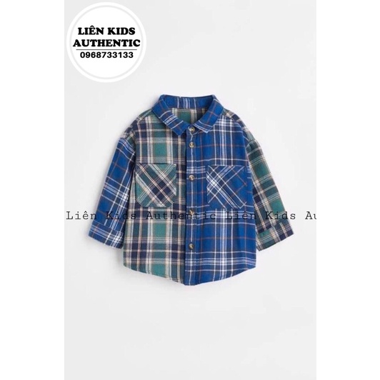 Sơ mi kẻ xanh dương+đen+xanh lá