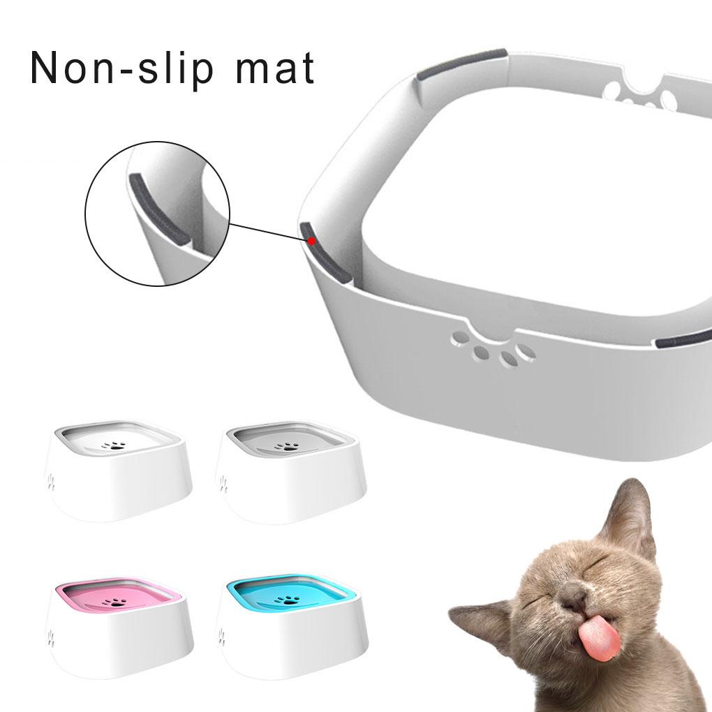 Tô Đựng Thức Ăn Nước Uống Bằng Nhựa ABS Chống Trượt Chống Văng Màu Trắng Dành Cho Thú Cưng