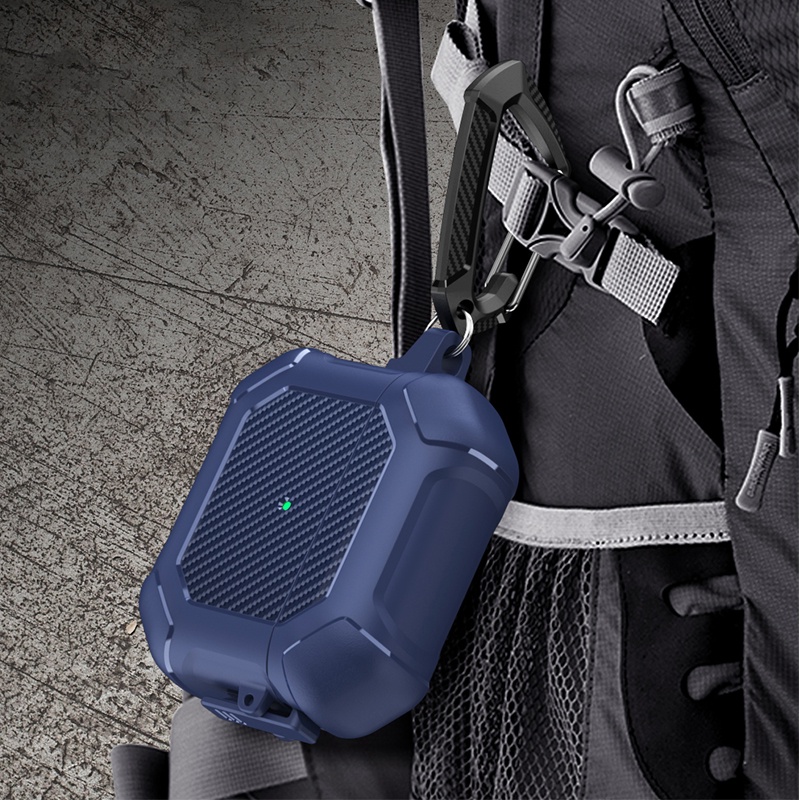 Vỏ Bảo Vệ Hộp Sạc Tai Nghe AirPods Pro 2 Gen 2022 Apple Air Pod 3 Pro Bằng Sợi Carbon 1 / 2