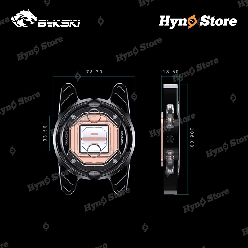 Block CPU AMD Bykski Granzon GAM0.1 ARGB Tản nhiệt nước custom - Hyno Store