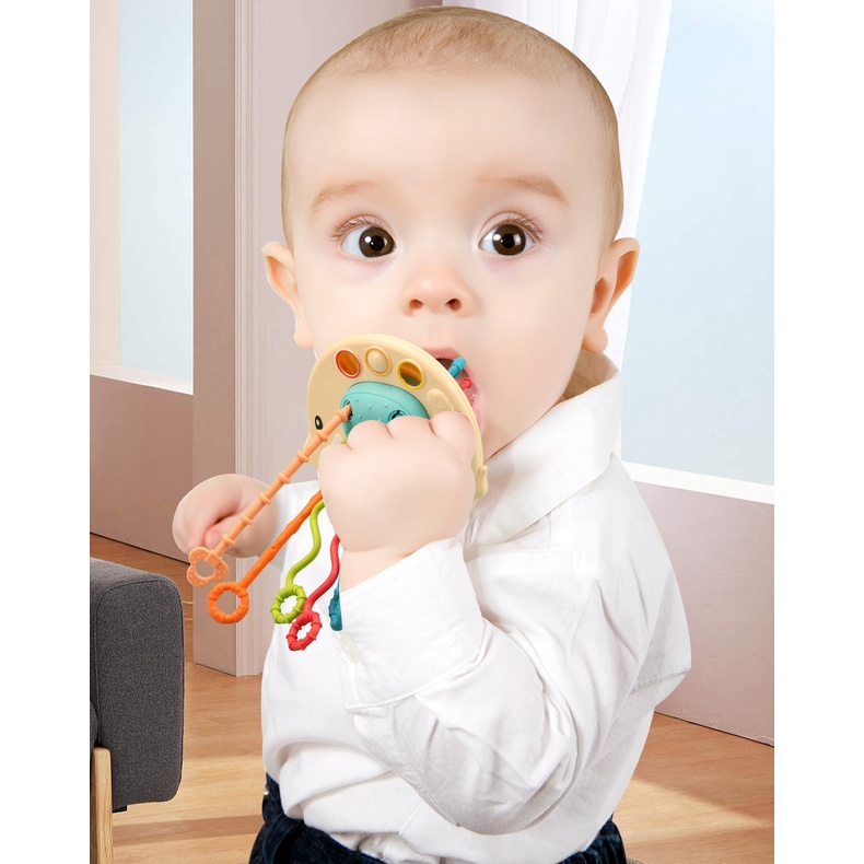 Đồ Chơi Dây Kéo Gắn Ngón Tay Giáo Dục Theo Phương Pháp Montessori Cho Bé 1-3 Tuổi