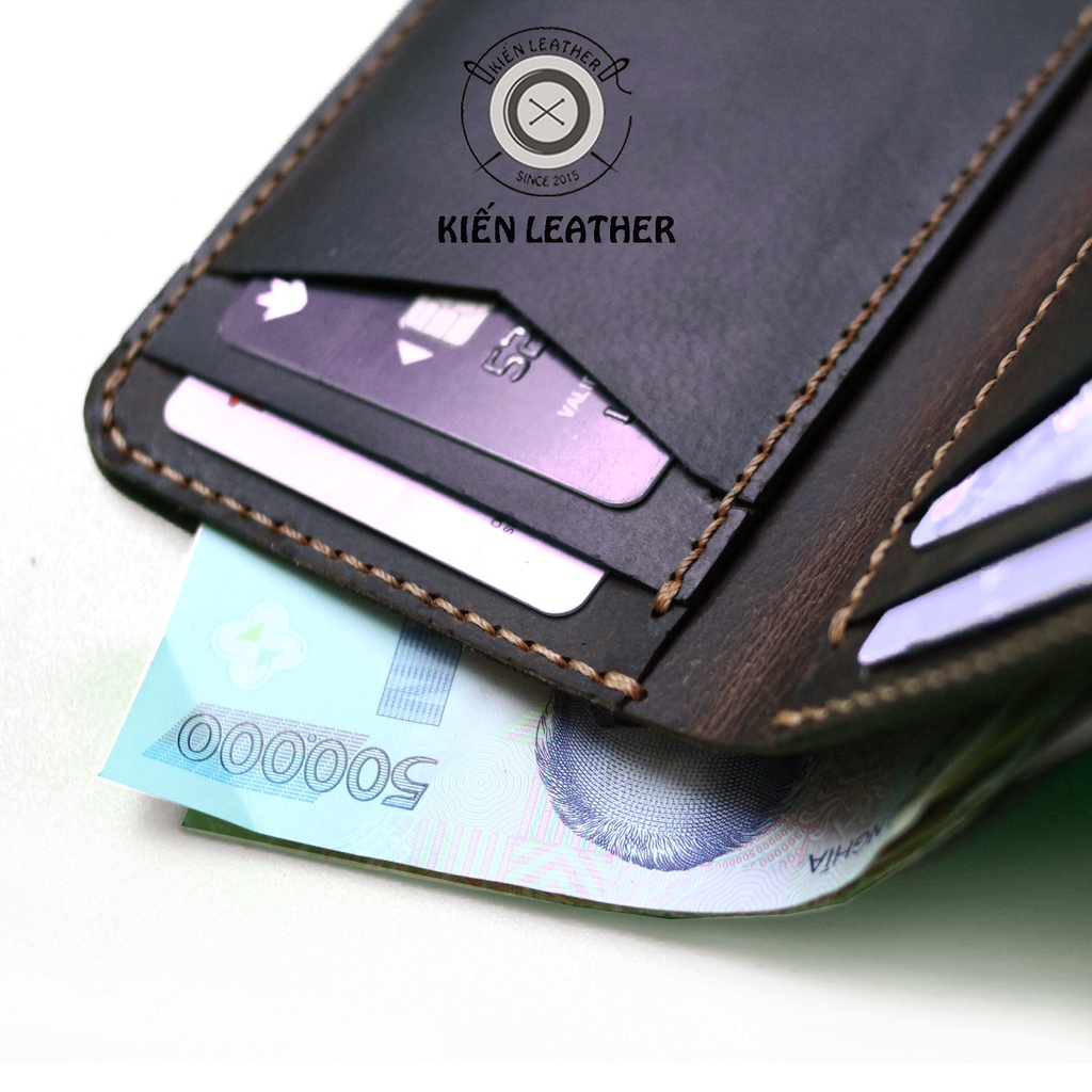 Ví nam dáng đứng Vintage độc đáo, Kiến Leather