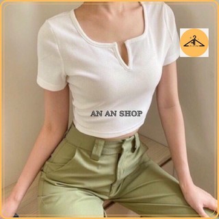 Áo croptop body khoét cổ V trẻ trung dành cho nữ