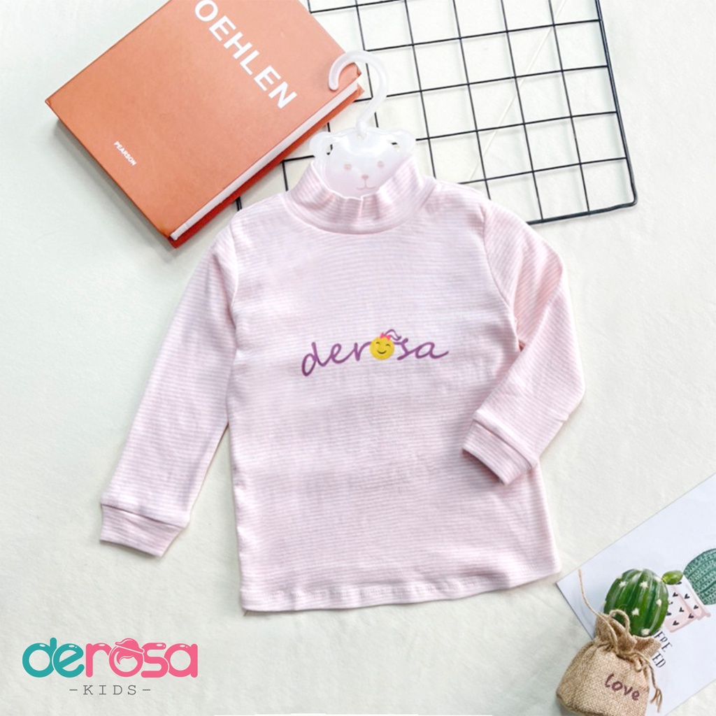 Áo cổ lọ dài tay cho bé trai và bé gái DEROSA KIDS chất liệu cotton cho bé từ 1-5 tuổi ASKD637A