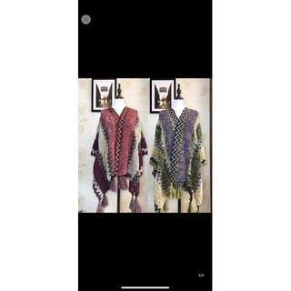 Áo choàng len đan du mục phong cách boho oder15ngay