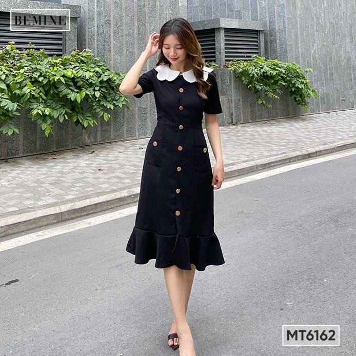 Đầm Cổ Phối Tùng Đuôi Cá Bemine Mt6162