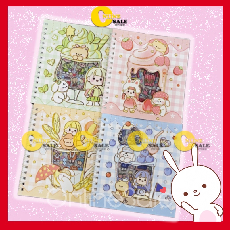 ☘️Tặng Bút Cắt Sticker☘️Hộp Sổ Sticker cute hình dán dễ thương đáng yêu trang trí sổ laptop điện thoại vở giá rẻ Mẫu Mới