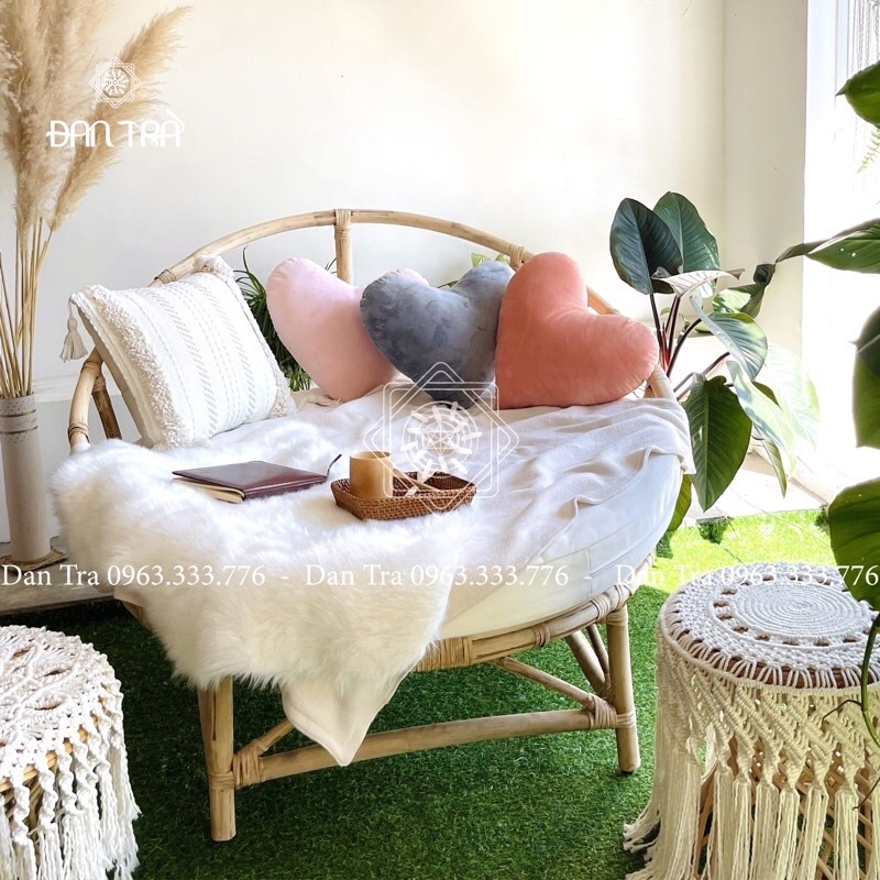 Ghế Papasan Đan Mây Lưới Cách Tân Size 1m4, Ghế Mây Tròn Tình Yêu, Ghế Mây Nằm Thư Giãn, Nội Thất Mây Tre Đan